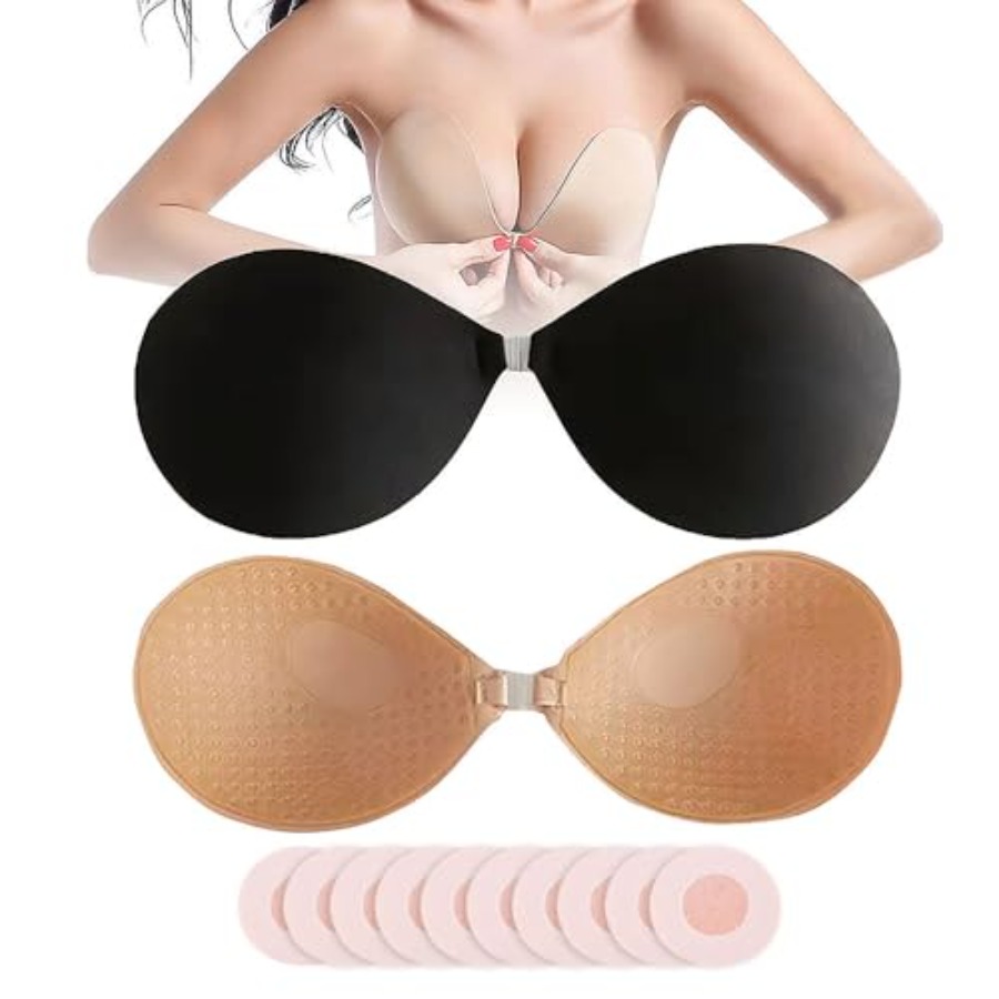 Hasimor 2 PCS Strapless Adhesi - Push Up Bra Silicone 评论和价格