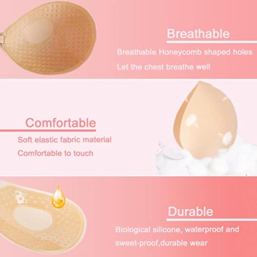 Hasimor 2 PCS Strapless Adhesi - Push Up Bra Silicone 评论和价格