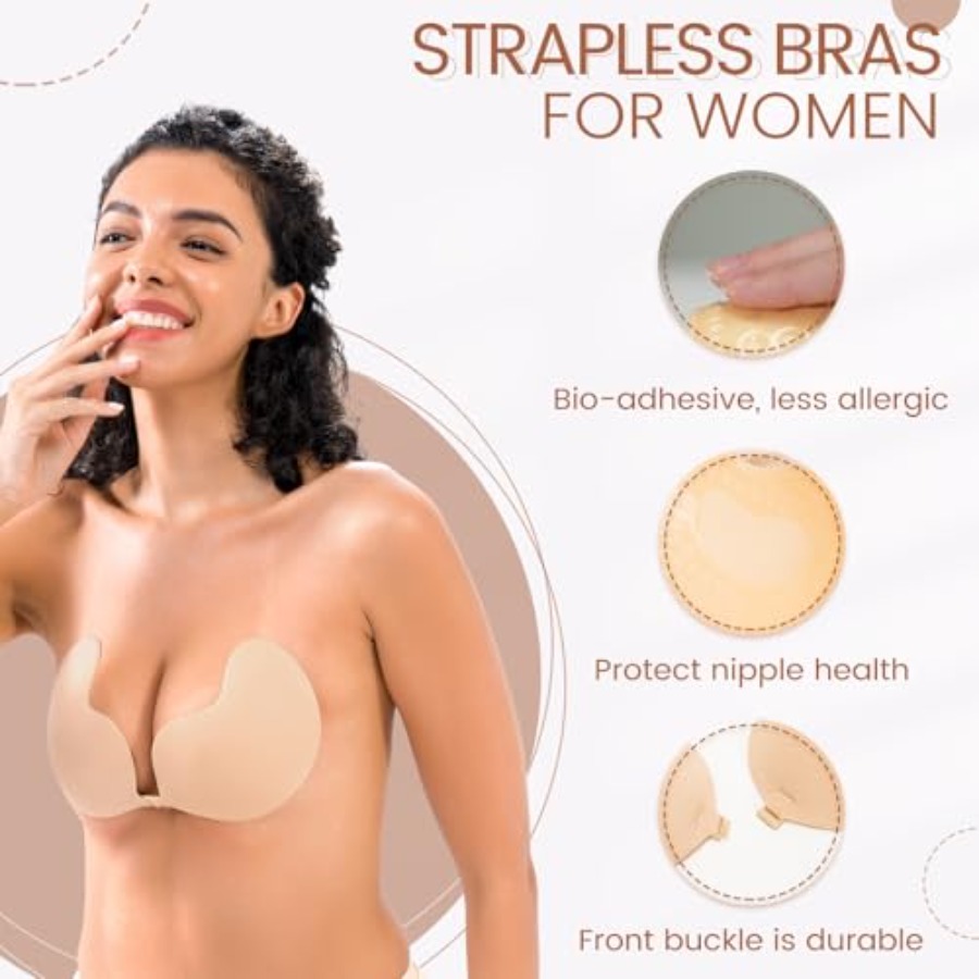 Sticky Bra Backless Adhesive S - Push Up Bra Silicone 评论和价格