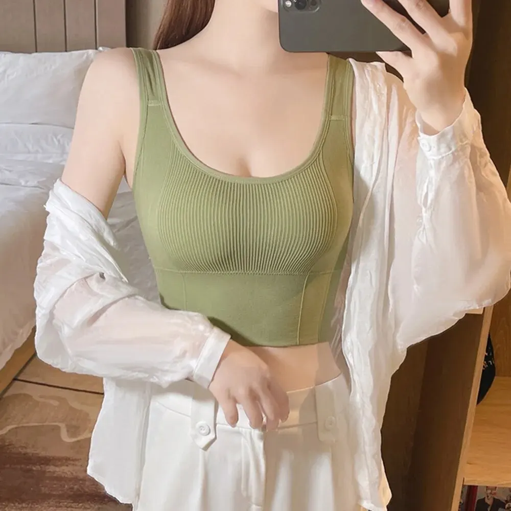 Crop Tops for Women with Built - Wirefree Bra Comfort 评论和价格
