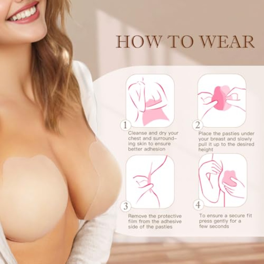 Zacca Sticky Bra for Women, Ad - Push Up Bra Silicone 评论和价格