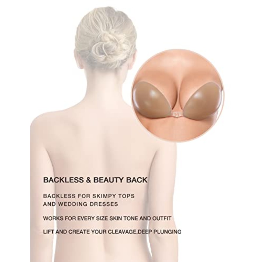 Wingslove Sticky Adhesive Bra  - Push Up Bra Silicone 评论和价格