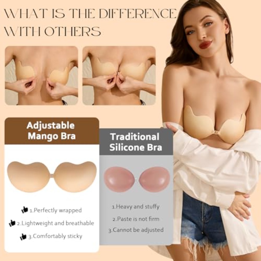 EIDOS Strapless Backless Stick - Push Up Bra Silicone 评论和价格